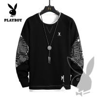 ราคา PLAYBOY 2022 เสื้อสเวตเตอร์แขนยาวคอกลมบวกขนาดเสื้อสเวตเตอร์ลำลองผู้ชาย M 5XL (16723602595)