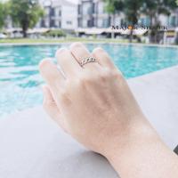 ราคา แหวนเงินแท้ 92 5 ลายโซ่รมดำ 4 6 mm แหวนแฟชั่น เท่ๆ สไตล์โมเดิร์น แหวนเงินแท้ 100 Major silver (6377724605)