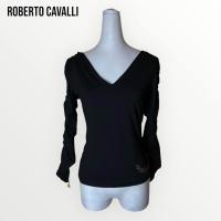 ราคา roberto cavalli เสื้อคอวีแขนยาวสีดำ (21254095915)