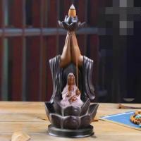 ราคา พร้อมส่งเชิงกำยาน ที่ตั้งกำยาน กระถางธูปกำยานควันน้ำตก เตาจุดธูปหอม เจ้าแม่กวนอิมพระยูไลงานเซรามิกขนาด10นิ้ว 观音如来流香炉 (6553666386)