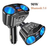 ราคา ET Game TH ที่ชาร์จในรถยนต์ Car Charger QC3 0 4 8A 2USB 12 24V ชาร์จมือถือ ชาร์จแอนดรอยด์ Bluetooth 5 0 Car Music Player Bluetooth USB Car Charger 2 Sockets (19212801744)