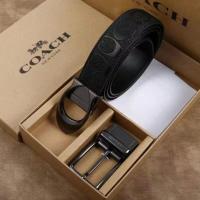 ราคา COACH leather double sided mens belt versatile business pin buckle COACHELLA automatic (20908737373)