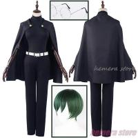 ราคา อนิเมะ Jujutsu Kaisen ฤดู2 Zenin Maki วิกชุดคอสเพลย์ผู้หญิงเสื้อคลุมสีน้ำเงินเข้มแว่นตาสักสีเขียววิกผมสั้น Shibuya Arc เหตุการณ์ (20550270211)