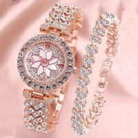 ราคา Fairly24sgsd5gre 2 piece set free bracelet net red same brand watch temperament womens versatile light luxury full diamond does fade (20249381161)