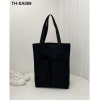 ราคา MUJI tote bag female handbag shoulder bag large capacity simple casual shopping bag canvas bag (19633451551)