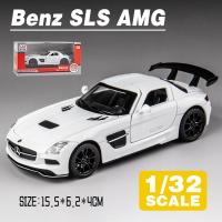 ราคา รถบรรทุกโมเดลรถยนต์หล่อเหล็ก SLS AMG สำหรับยานพาหนะ Kids Toys สะสมงานอดิเรกของเล่นอัลลอยรถเลโอ1 32เมอร์เซเดสเบนซ์ (20266717300)