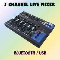 ราคา ใหม่ มิกซ์เซอร์ 7 ช่อง มิกเซอร์ Sound Mixer 7 Channel เครื่องผสมสัญญาณเสียง รองรับบลูทูธ USB MP3 รุ่น MKC F07BT (18622337603)