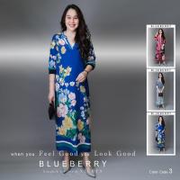 ราคา ชุดเดรส พรีเมี่ยมแบรนด์เนมคลาสสิคแม็กซี่เดรสคอวี คอลเลคชั่นสุดหรู สไตล์บลูเบอร์รี่ไนท์ ผ้าโพลีเอสเตอร์ผสมเนื้อนุ่มเกรดพรีเมี่ยม ดีเทลคอวีพิมพ์ลายแบรนด์เนมสีคมชัดสวยเป๊ะ ทรงแขนยาวปลายแขนยางยืด เหมาะสำห