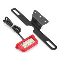 ราคา ที่ยึดกรอบป้ายทะเบียนอเนกประสงค์สีดำแดงน้ำเงิน Dudukan Plat ไฟแผ่นป้ายทะเบียนรถยนต์ด้านหลัง LED (18200424879)