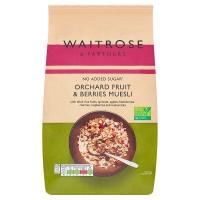 ราคา Waitrose orchard Fruit berries Muesli 1Kg เวทโทรส ออชาร์ด มูสลี่ ผลไม้และเบอรี่อบแห้ง (8630653305)