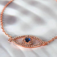 ราคา สร้อยข้อมือ EVIL EYE หรือดวงตาปีศาจ ประดับคริสตัลและพลอย (14193027608)