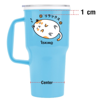 ราคา KD แก้วน้ำเก็บความเย็น แก้วน้ำพลาสติก แก้วน้ำมีหูหิ้ว 24oz ลายแมวอ้วน แก้วน้ำน่ารัก แก้วน้ำน่ารักพลาสติก CM 24YY (20073269083)