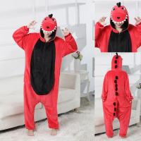 ราคา HMH ชุดไดโนเสาร์แดง ชุดมาสคอตเด็กและผู้ใหญ่ ชุดคอสเพลผู้ใหใหญ่ Onesie ชุดมาสคอต (10577591409)