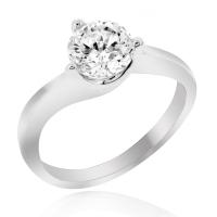 ราคา Lenya Jewelry แหวนเพชร DiamondLike เรียบหรูคลาสสิค ประดับด้วยเพชรชนาด 1 กะรัต บนตัวเรือนเงินแท้ชุบทองคำขาว (1368564936)