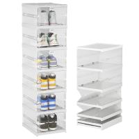 ราคา Haixin กล่องรองเท้าพับได้กล่องรองเท้าพลาสติกแม่เหล็กใสแบบพับได้3 6ชิ้นกล่องออแกไนเซอร์จัดเก็บแบบวางกำหนดความโปร่งใสเองอะคริลิคกล่องใส่รองเท้าแบบวางซ้อนกันได้ (17766350826)