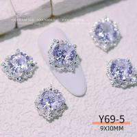 ราคา 5Pcs รอบออกแบบ Charms เครื่องประดับสำหรับเล็บเกาหลีที่มีสีสัน Sparkle เพชร Strass เครื่องประดับสำหรับเล็บตกแต่งศิลปะ (21171299239)