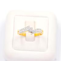 ราคา Happy Jewelry แหวนชู บ่าคู่ฝังเพชร ก้านบิด สวยเอาเรื่อง เม็ดยอด 20 ตัง ทองแท้ 9k 37 5 เพชรเกสร ME934 (17014758439)