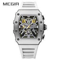 ราคา MEGIR เทปกันน้ำควอตซ์ของผู้ชายซิลิโคนเอนกประสงค์นาฬิกาเรืองแสงนาฬิกากีฬา (20591428346)