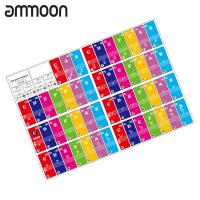 ราคา ammoon Piano Keyboard Stickers for 37 49 61 88 Key Keyboards Removable Colorful for Kids Beginners Piano Practice Learning (19644489579)