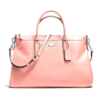 ราคา กระเป๋าถือ COACH แท้ กระเป๋า หนังแท้ทั้งใบ หนังนิ่ม สวยงาม สายหนังแท้ มีสายยาว ทรงสวยหรู ใบใหญ่ COACH 35185 MORGAN PEBBLE LEATHER HANDBAG BLUSH (12068487577)