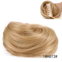 ราคา Synthetic Short Straight Claw Clip on Hair Bun Elastic Band Messy Chignon Hair Extension Hairpiece For Women and Kids (13863798155)