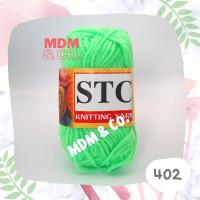 ราคา ไหมพรมเส้นใหญ่ สีล้วน ตรา STC ขนาดเส้น 3 มิล สีสวยน่ารักมากๆ ถักง่าย (18882979105)