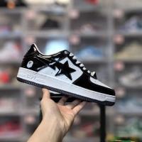 ราคา Bape STA Star Low Cut Sneakers Black White Trendy Men Women Fashion Glossy Sports Running Shoes for Men (21192723659)