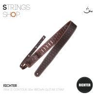 ราคา สายสะพายกีตาร์ Richter Raw II Contour Sew Brown Guitar Strap (20666013682)