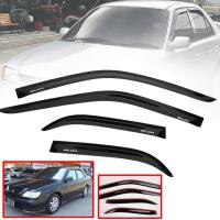 ราคา กันสาดประตู กันแดด กันแมลง คิ้วกันสาด รุ่น โตโยต้า โซลูน่า TOYOTA SOLUNA ปี 1996 2002 สีดำเงา โลโก้ขาว 4 ชิ้น (687068053)