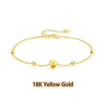ราคา Vitifen ของแท้18พันทองสุภาพสตรีบอลลูกปัดที่เรียบง่ายสร้อยข้อมือของขวัญสำหรับแฟน Au750ผู้ผลิตเครื่องประดับสูง D Ropshipping (20457527671)