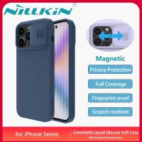 ราคา Nillkin เคส เคสโทรศัพท์ Apple iPhone 12 13 14 Pro Max Case MagSafe Camshield Silky Slide Camera Protection Back Cover Liquid Silicone Soft Casing (16320515172)