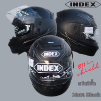 ราคา หมวกกันน็อคINDEX 811 แว่น2ชั้น สีเทาเงา (21269017581)