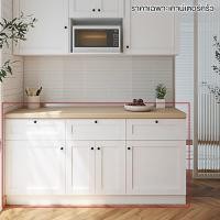 ราคา คอนเซ็ปต์ เฟอร์นิเจอร์ เคาน์เตอร์ครัว 180 ซม สีขาว White 180x58 6x91 ซม (21063655908)