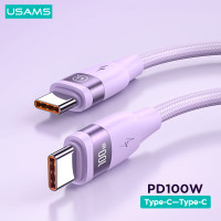 ราคา สายเคเบิ้ล USAMS 100W Type C ถึง USB C สายสำหรับ iPhone 15 Pro Max MacBook iPad Samsung Xiaomi Type C PD ที่ชาร์จมีช่องเสียบยูเอสบีเร็ว USB C (20629770007)