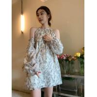 ราคา เดรสสั้นเปิดไหล่ลายสวยป้ายYPY (20775056913)