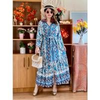 ราคา MIMIJOYSHOP เดรสโบฮีเมียน เดรสยาวผ้าสปันพิมพ์ลายสวย โบฮีเมี่ยน เดรส เนื้อผ้านิ่มใส่สบายไม่ร้อน ขนาดฟรีไซส์อก 48 นิ้ว (19222305703)