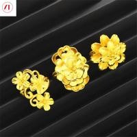 ราคา XTเครื่องประดับเกาหลี24Kแหวนดอกไม้แผ่นทองผู้หญิงที่สามารถปรับได้ (4211852080)