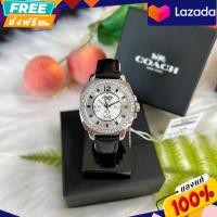 ราคา นาฬิกาข้อมือ COACH 14503152 34mm Mini Boyfriend Black Leather Silver Watch หน้าปัด 34 มม (14048979197)