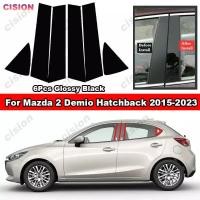 ราคา สำหรับ Mazda 2 Demio Hatchback 2015 2023 6ชิ้นเปียโนสีดำประตูรถกลางเสาปกหลังเงา BC ตกแต่งหน้าต่างคอลัมน์คาร์บอนไฟเบอร์พีซีสติกเกอร์วัสดุ (20552415267)