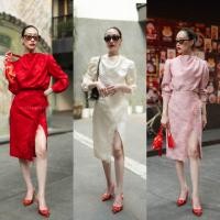 ราคา เซตออกงานเรียบหรู 2 ชิ้น เสื้อคอปีน กระโปรงแต่งขนนก ผ้าทอลายดอกไม้ VSHO0 (21249818317)