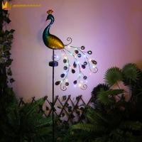 ราคา Winnereco ไฟสวนพลังงานแสงอาทิตย์นกยูงโลหะกันน้ำไฟทางเดินไฟแสงอาทิตย์พลังงานแสงอาทิตย์ LED สำหรับตกแต่งลานสนามหญ้าสนามหญ้า (19827638114)