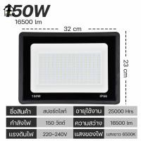 ราคา สปอตไลท์ IP66 30w 50w 150w 200w 300wไฟ LED220v โคมไฟฟลัดไลท์ กันน้ำได้ Spotlight แสงขาว สปอร์ตไลท์ (21198038647)