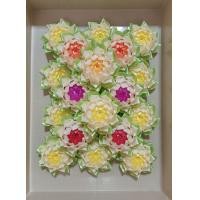 ราคา ดอกไม้โปรยทาน เหรียญโปรยทาน ดอกบัวทิพย์สีครีม ตัวเปล่า เเพคละ 20 ดอก (21225206205)