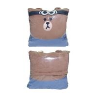 ราคา หมอนตุ๊กตาบราว หมอนผ้าห่มมินเนี่ยน ซานริโอ พรีเมี่ยม 7 11 Pillow Brown Minion Sanrio 7 Eleven VaniLand (20896054452)