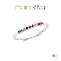 ราคา แหวนนพเก้า เงินแท้ รุ่น Nile อัญมณีนพเก้า แหวนมินิมอล (20239791027)