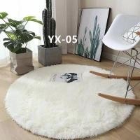 ราคา พรมขนสัตว์ทูโทนวงกลม พรมปูพื้นขนนุ่ม พรมปูห้องนอน พรมปูพื้นห้องนั่งเล่นขนาด100 100ซม (15180626634)