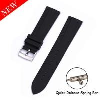 ราคา ใหม่ FKM สายนาฬิกายาง Universal สายนาฬิกา22มม 22มม Quick Release Pin สายนาฬิกากันน้ำยางนุ่มกีฬาสายคล้องคอสำหรับผู้ชายและผู้หญิง (14883593885)