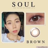 ราคา คอนแทคเลนส์ Soul Gray Brown ยี่ห้อ Gaezz Secret ค่าสายตาปกติ 600 คล้ายรุ่น Oh Soul (19836472219)