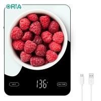 ราคา ORIA เครื่องชั่งดิจิตอลแบบชาร์จไฟขนาดห้องครัวสำหรับอาหารออนซ์และกรัม10กิโลกรัม 1กรัมขนาดอาหารสมาร์ทสำหรับการลดน้ำหนักขนาดเล็กดิจิตอลอบเครื่องชั่งอาหารสำหรับห้องครัวทำอาหาร 5กรัม 10กิโลกรัม (1660712885