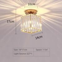 ราคา โคมไฟ Led ฝาครอบโคมไฟคริสตัลไฟเพดานสีดำทอง Plafonnier ห้องรับแขกห้องนอนทรงกลมสไตล์โมเดิร์นโคมไฟเพดานตกแต่งสี่เหลี่ยม E27 (20254599425)